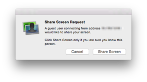 screens express share screen request