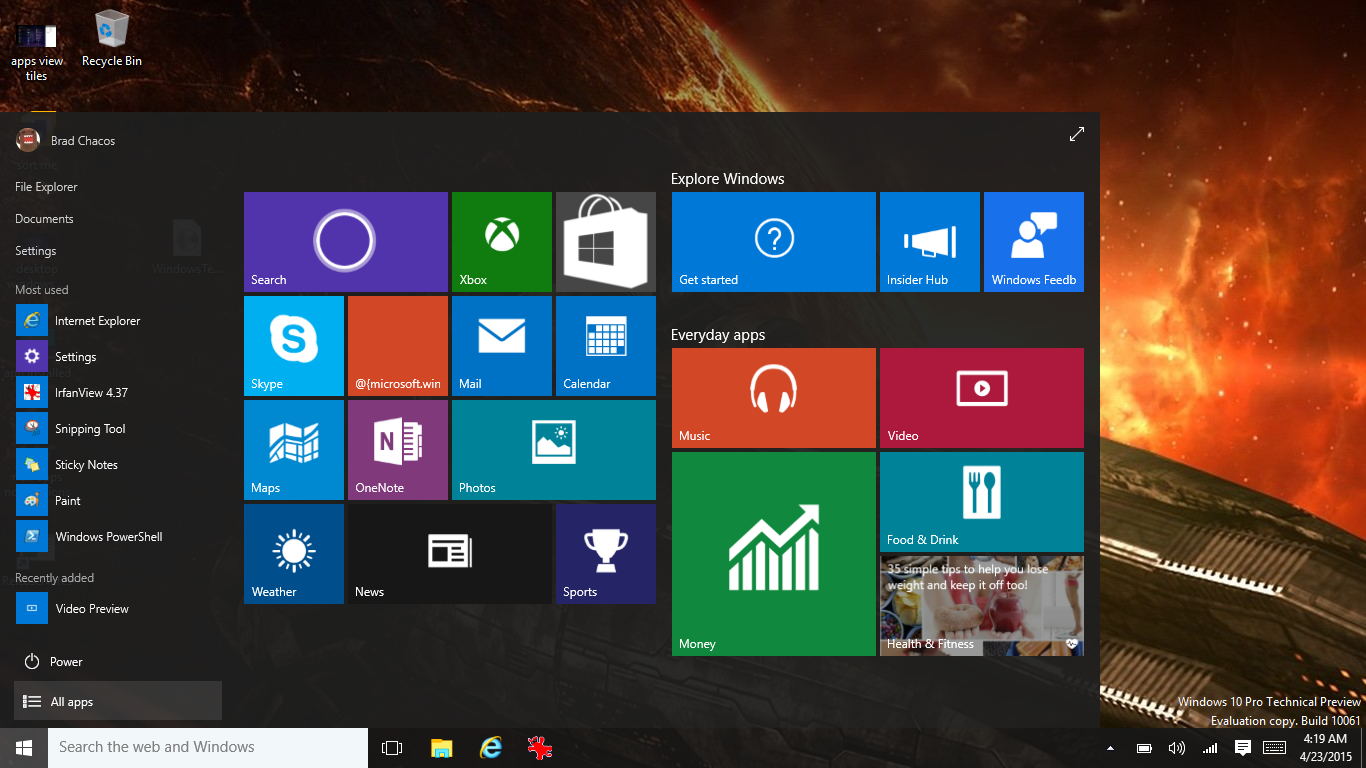 install a preview build of windows 10