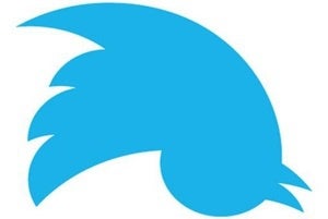 twitter bird upsider down