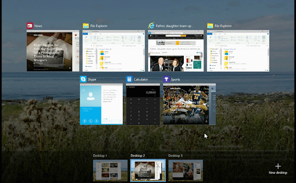 Windows 10 virtual desktop gif