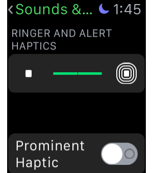 watch haptics settings