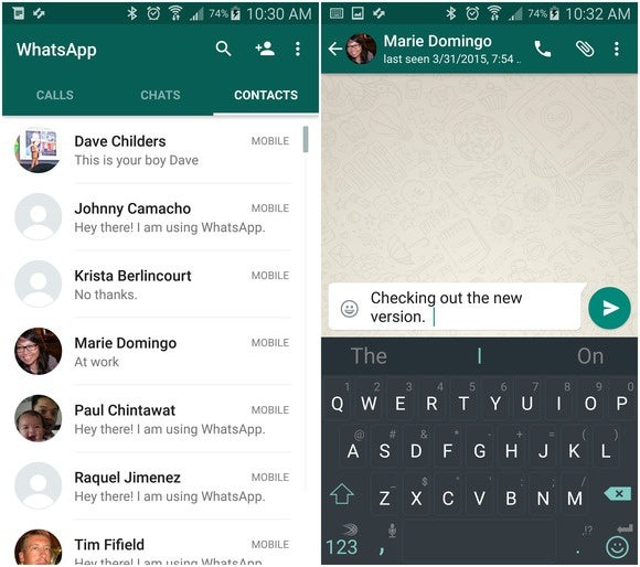 whatsapp material design