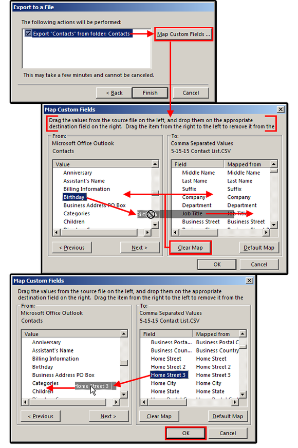 3 map custom fields