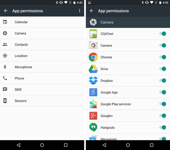 android m permissions menu