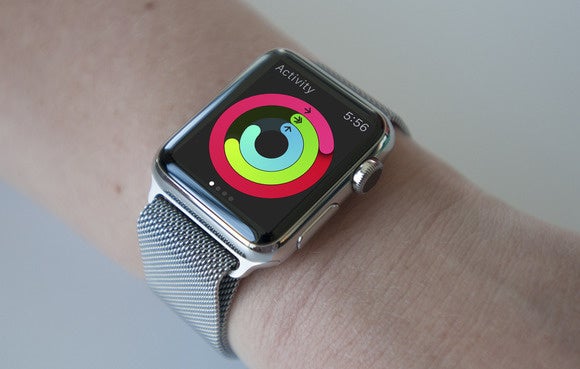 apple watch on wrist 1