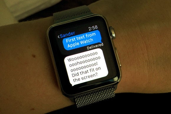 apple watch first text