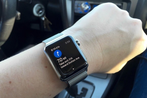 apple watch maps in car