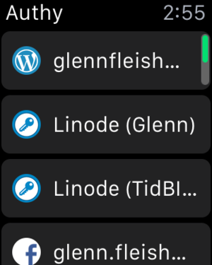 authy watch app list