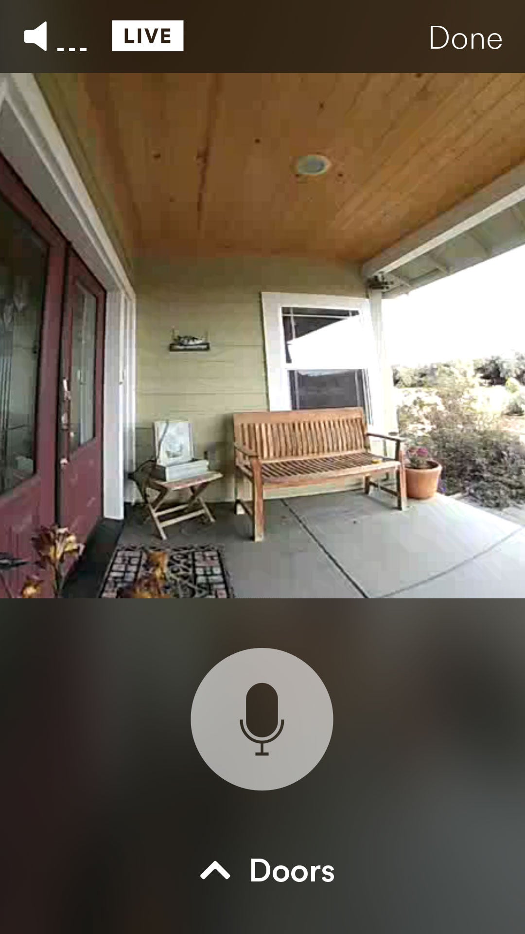 porch camera view