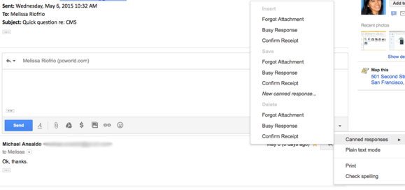 gmail labs canned responses