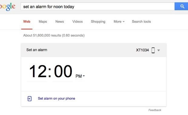 alarm on google