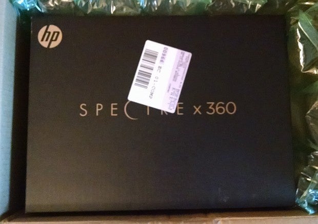hp Spectre laptop in box