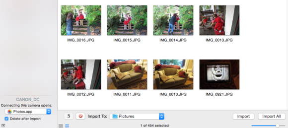 image capture deletee after import