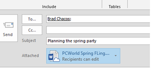 office 2016 cloud attachments
