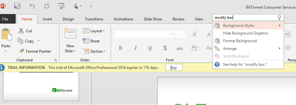 office 2016 tell me what to do