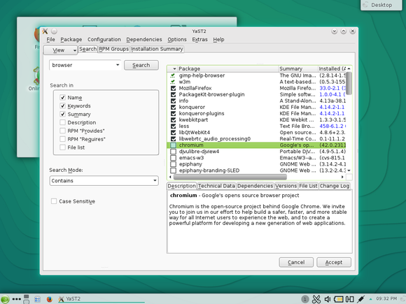 opensuse yast2 install software