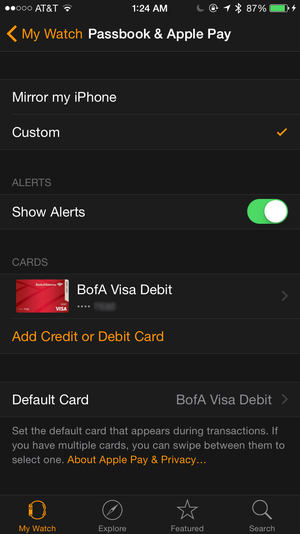 passbook apple watch app