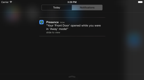 Presence lockscreen alert