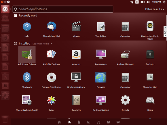 ubuntu dash applications list