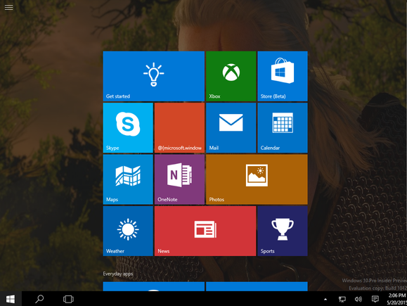 windows 10 build 10122 tablet mode