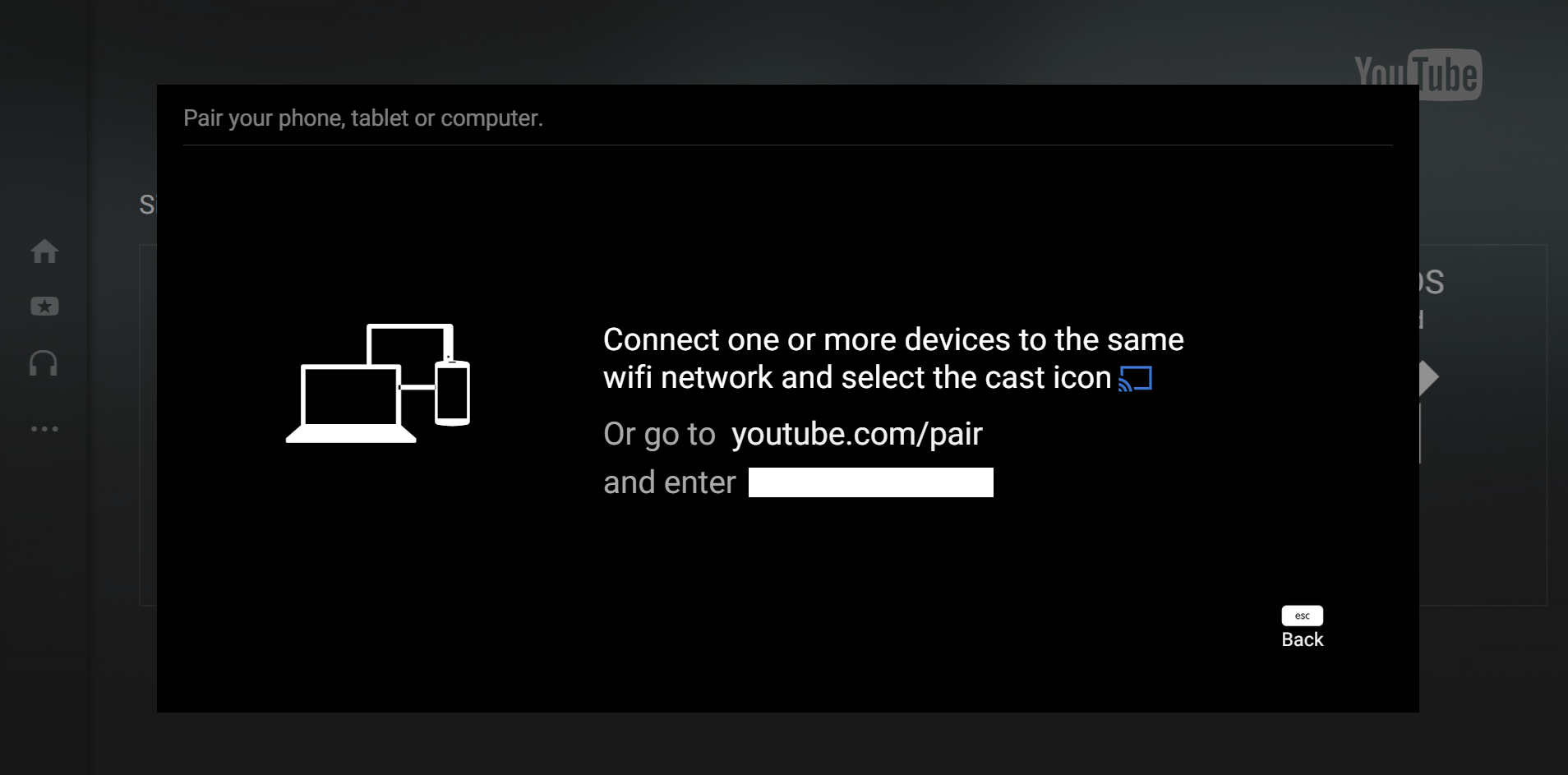 how to connect youtube on sony tv