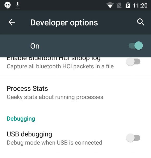 android debugging mode