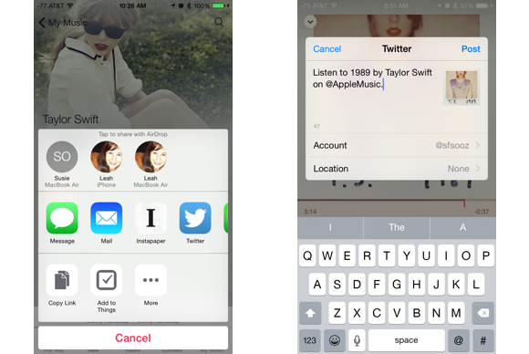 apple music guide share