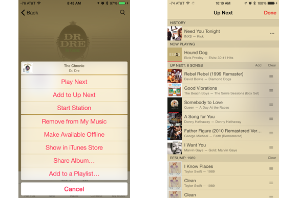 apple music guide up next