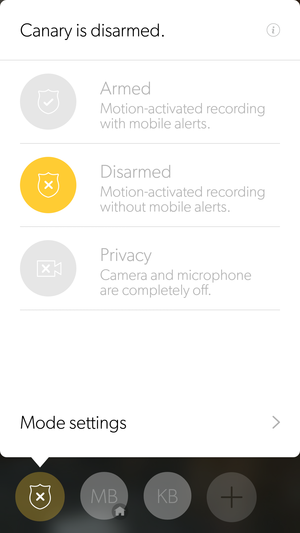 Canary home-security system
