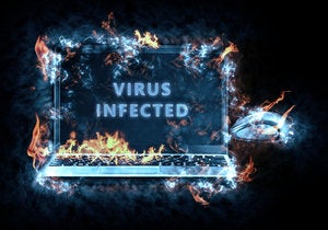 computer virus stock image