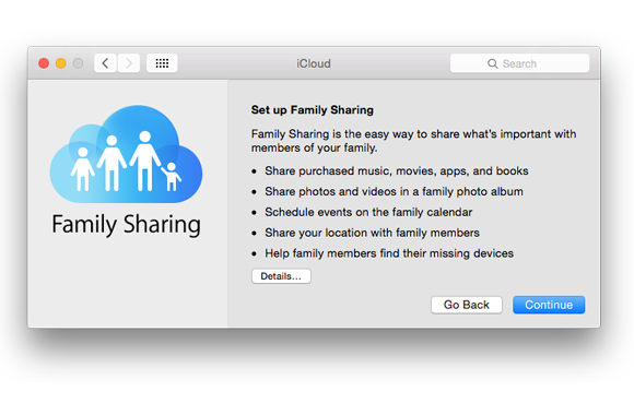 family sharing setup intro