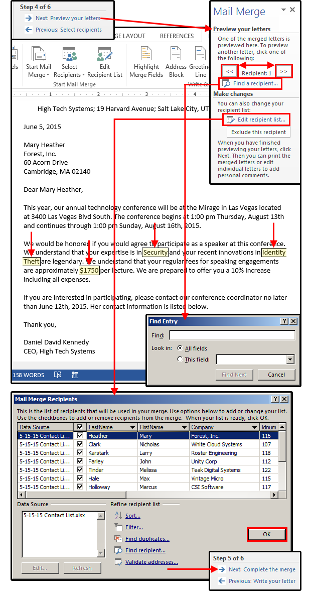 Mail Merge Master Class How To Merge Your Excel Contact