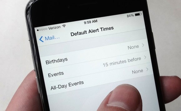 Set a default alert time