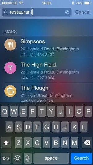 iOS 8 Spotlight