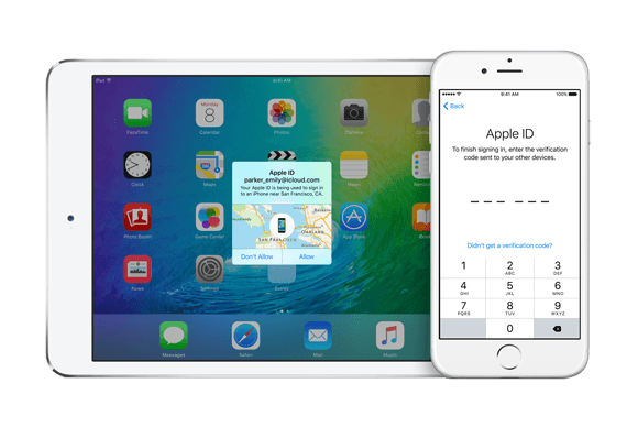 ios9 two factor login screen