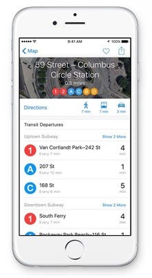 Transit in iOS 9