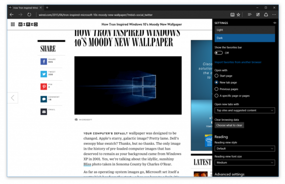 microsoft edge browser page design june 29 2015