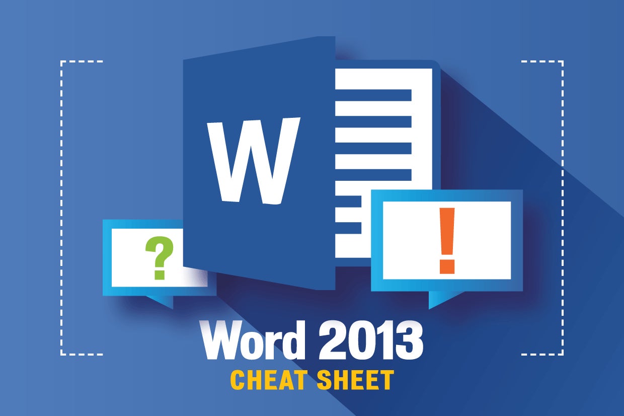 Word 2013 Cheat Sheet Computerworld