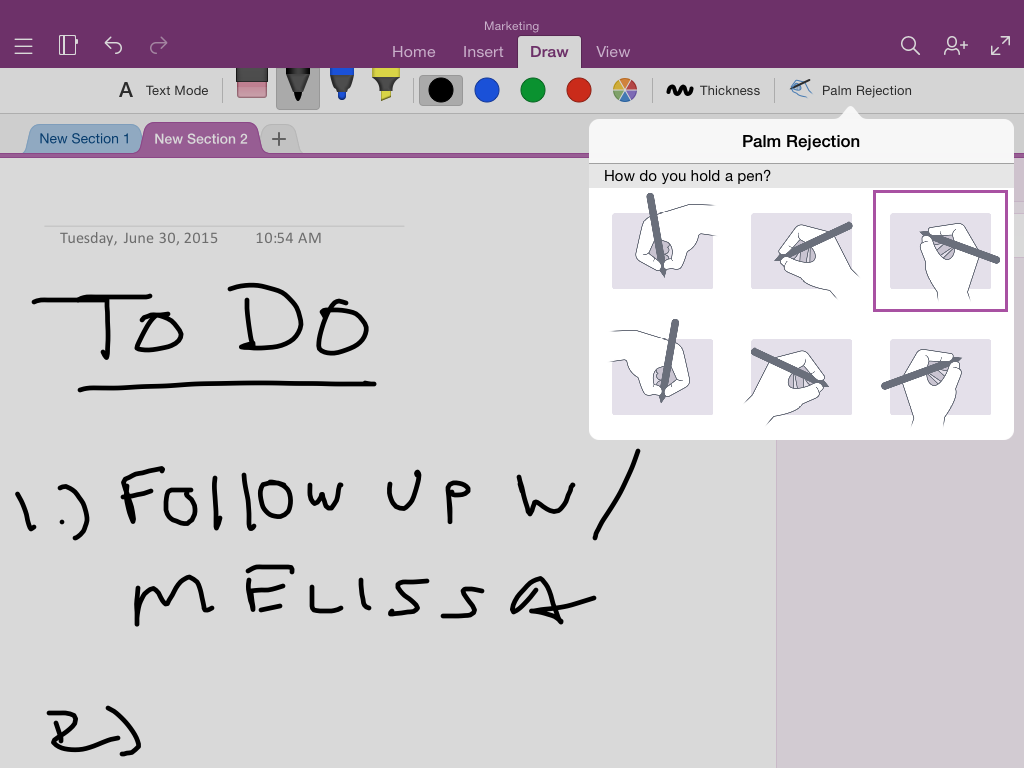 onenote apple pencil