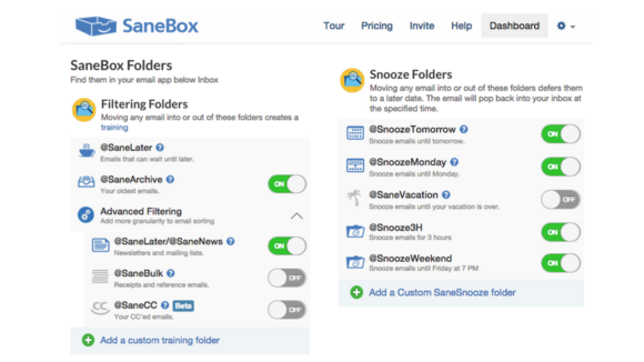 sanebox dash