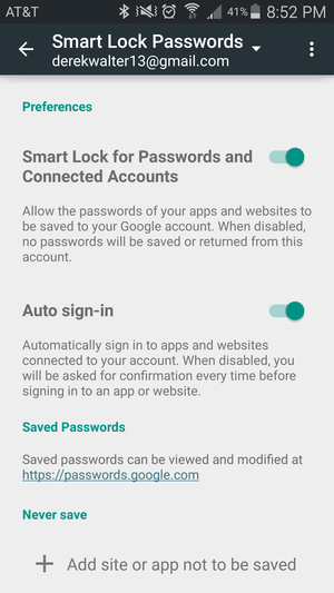 smart lock passwords on