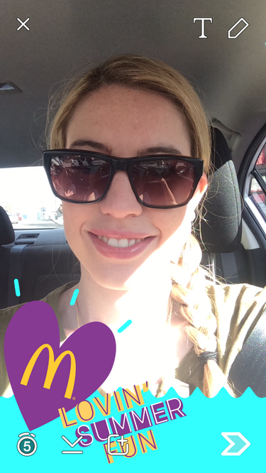 snapchat sponsored geofilter mcdonalds
