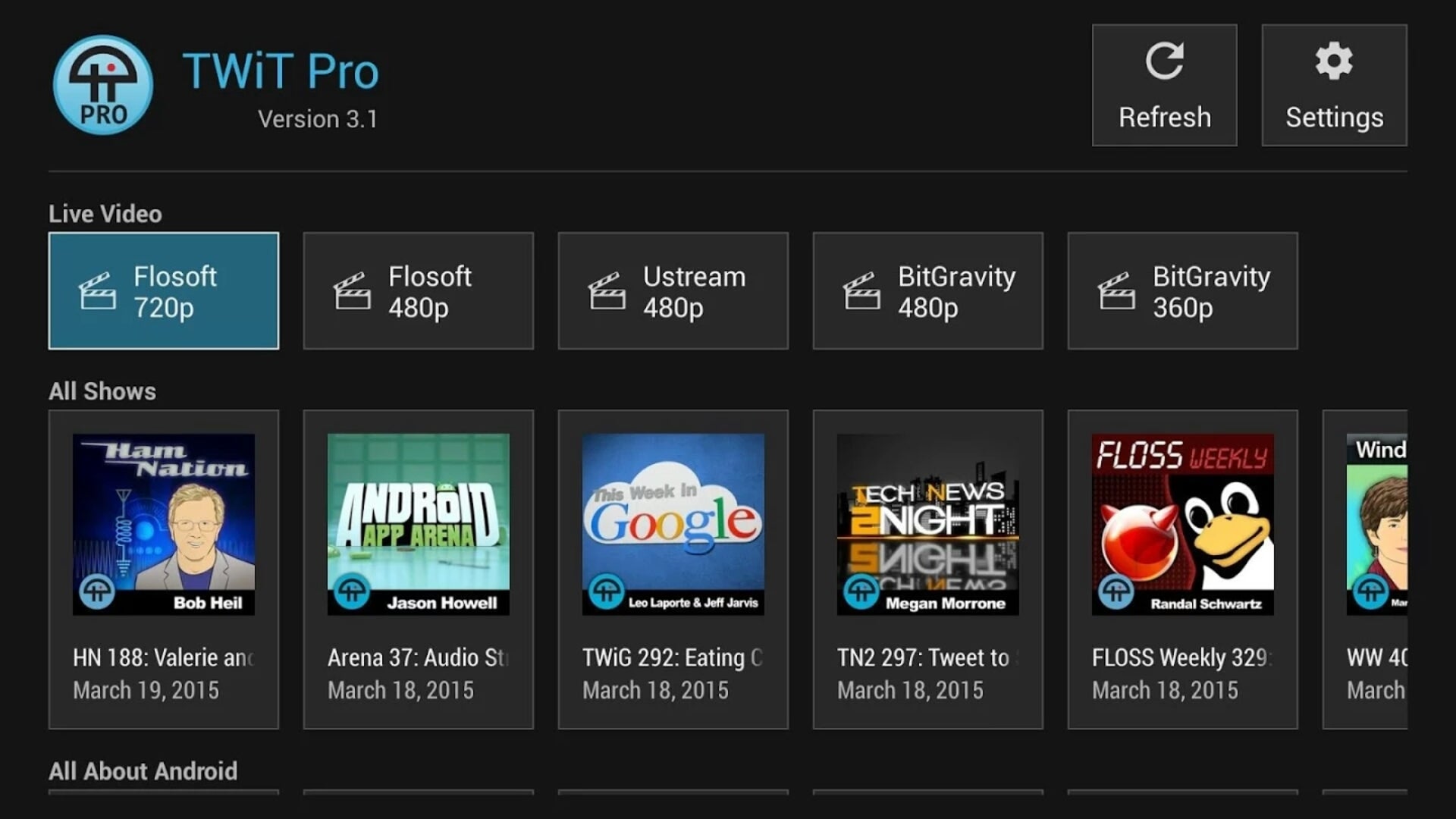 android tv show apps