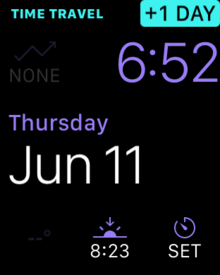 watchos beta 1 time travel one day ahead