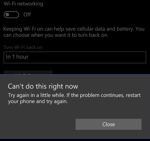 windows 10 mobile wi fi broken