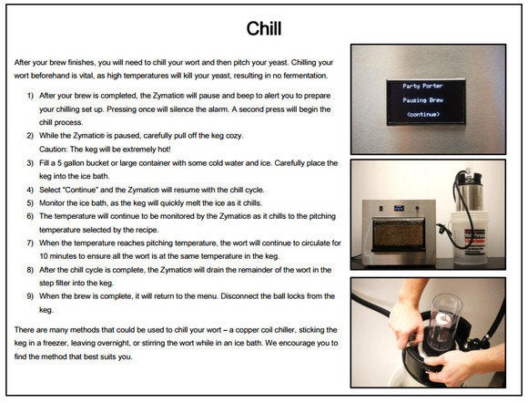 zymatic chill instructions