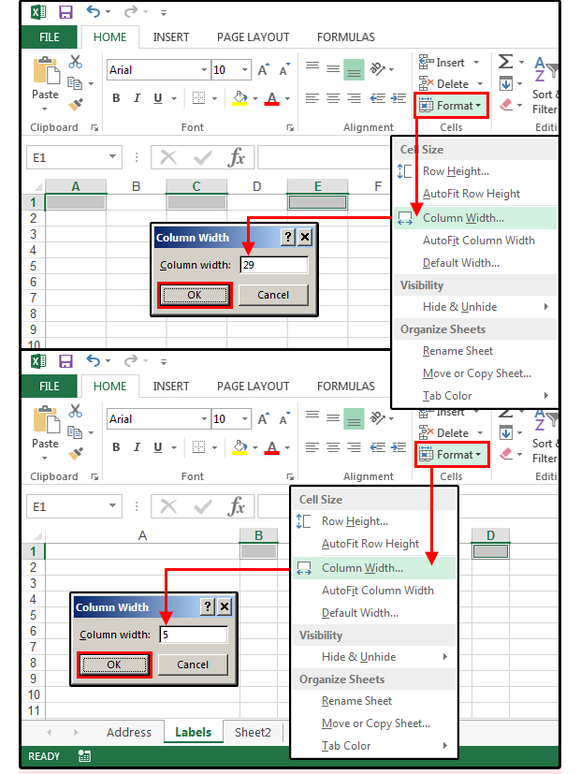 how do you make mailing labels from an excel spreadsheet
