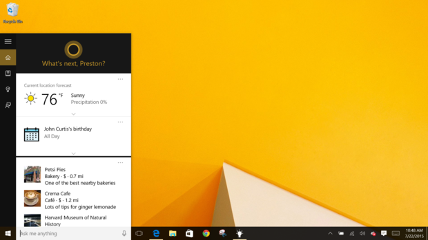 Windows 10 cortana