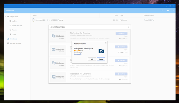 add to chrome dropbox