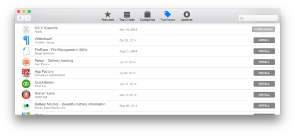 app store yosemite installer